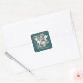 Fantasy Fairy unicorn tekst toevoegen Vierkante Sticker (Envelop)