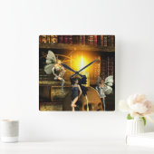 Fantasy Fairy Wall Clock Vierkante Klok (Huis)