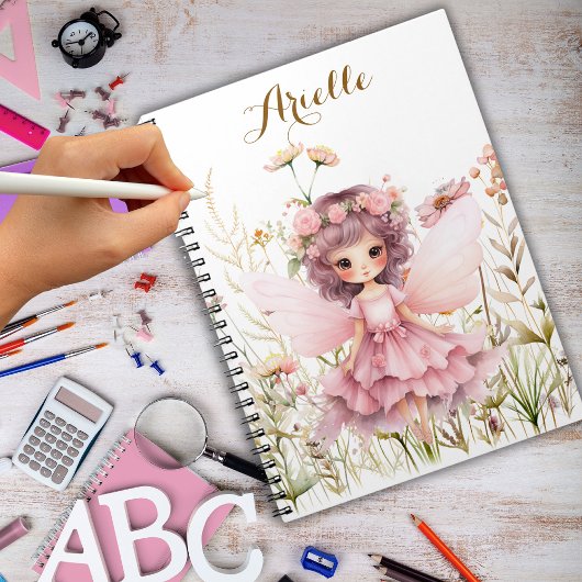 Fantasy Fairy wilde bloem pastel Notitieboek