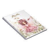 Fantasy Fairy wilde bloem pastel Notitieboek (Rechterzijde)