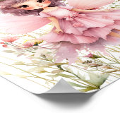 Fantasy Fairy wilde bloem pastel  Poster (Hoek)