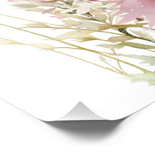 Fantasy Fairy wildflower pastel glanzend Perfect Poster (Hoek)