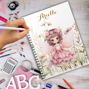 Fantasy Fairy wildflower pastel Notitieboek