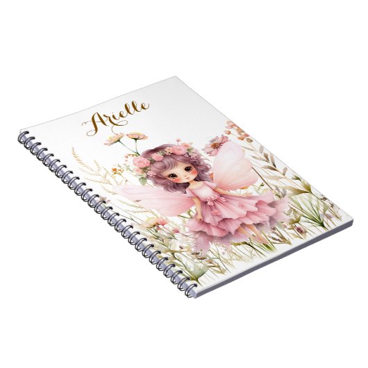 Fantasy Fairy wildflower pastel Notitieboek (Rechterzijde)