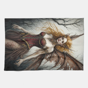 Fantasy Fairy Woman in Barren Foggy Forest - Digit Theedoek