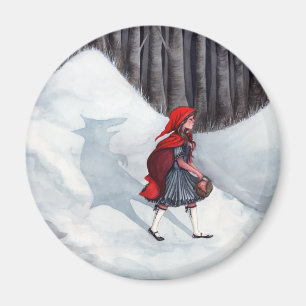Fantasy Fairytale Art Magnet - Wolf in