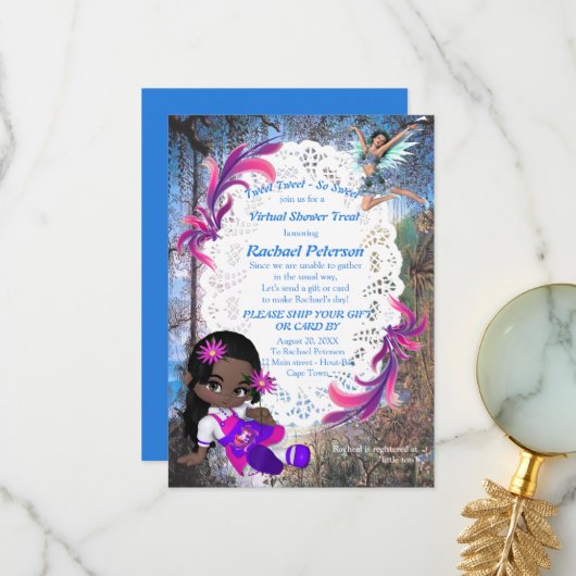 Fantasy Fairytale verhalen in de Bossen en bossen Bedankkaart (Voorkant / Achterkant in situ)