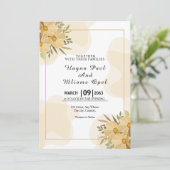 Fantasy Fantasy Flower Party Kaart Design Sjabloon (Staand voorkant)