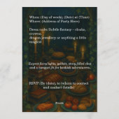 Fantasy Feast Book Club Birthday Party Kaart (Achterkant)