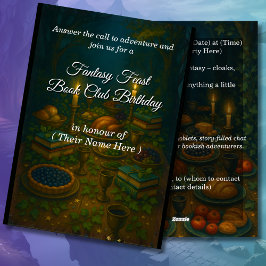 Fantasy Feast Book Club Birthday Party Kaart