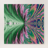 Fantasy Feathers Fractal Abstracte kunst Legpuzzel (Horizontaal)