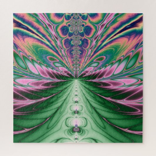 Fantasy Feathers Fractal Abstracte kunst Legpuzzel (Verticaal)