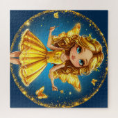 Fantasy Fee Cute Magisch Cadeau voor meisjes Legpuzzel (Horizontaal)