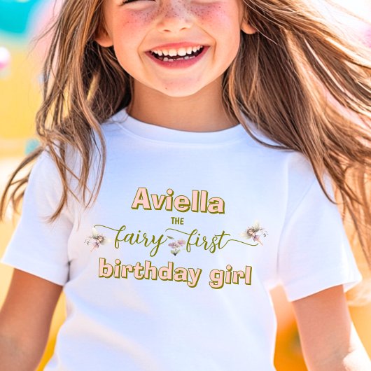 Fantasy Fee Eerste Wilde Bloem Kinder Shirts