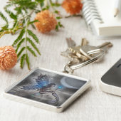 Fantasy Fee Gotische Kunst Sleutelhanger (Zijkant)