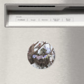 Fantasy fee kitten en vogelnest magneet (Insitu (Vaatwasser))