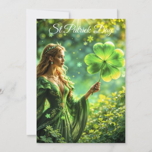 Fantasy fee St Patrick Day Ierse folklore kunst Kaart (Voorkant)