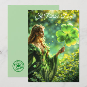 Fantasy fee St Patrick Day Ierse folklore kunst Kaart