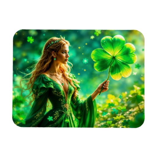 Fantasy fee St Patrick Day Ierse folklore kunst Magneet (Horizontaal)