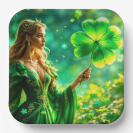 Fantasy fee St Patrick Day Ierse folklore kunst Papieren Bordje
