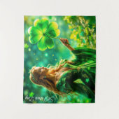 Fantasy fee St Patrick Day Ierse folklore kunst Wandkleed (Voorkant)