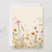 Fantasy fee wildbloem meisjes roze uitnodiging (Achterkant)