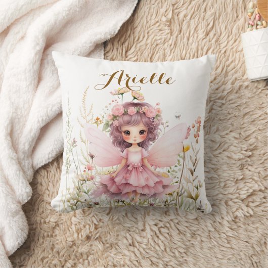Fantasy Fee wilde bloem pastel Kussen (Deken)