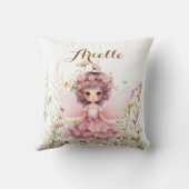 Fantasy Fee wilde bloem pastel Kussen (Achterkant)