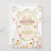 Fantasy feeën wilde bloemen meisjes uitnodiging (Voorkant)