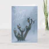Fantasy feeënboomhut Kerstmis Kaart (Voorkant)
