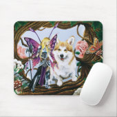 Fantasy Feeënkrijger Corgi Magisch Woud Muismat (Met muis)