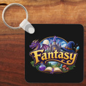 Fantasy Fictie Liefhebbers Sleutelhanger (Voorkant)