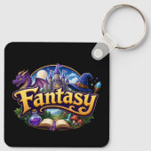 Fantasy Fictie Liefhebbers Sleutelhanger (Achterkant)