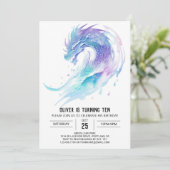 Fantasy Fierce Dragon Verjaardag Kaart (Staand voorkant)