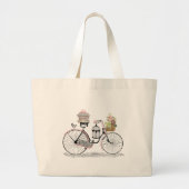 Fantasy-fiets Grote Tote Bag (Voorkant)