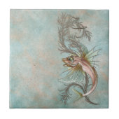 Fantasy Fish Art Nouveau Tegeltje (Voorkant)