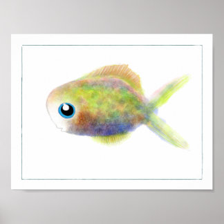 Fantasy Fish Poster: Blue-Eyed Boy Poster