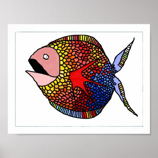 Fantasy Fish Poster: Vissen Poster (Voorkant)