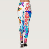 Fantasy Fish Scene Design Leggings (Achterkant)