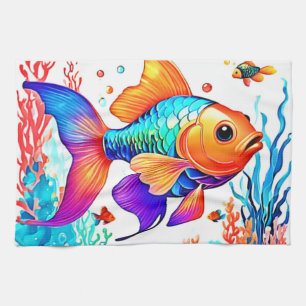 Fantasy Fish Scene Design Theedoek