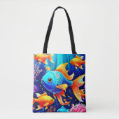 Fantasy Fish Swim Design Tote Bag (Voorkant)