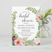 Fantasy Floral Bridal Shower Uitnodiging (Staand voorkant)