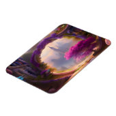 Fantasy floral courtyard roze boom magneet (Linkerzijde)