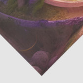 Fantasy floral courtyard roze boom tissuepapier (Detail)