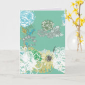 Fantasy Floral Hand-getekende Graphic Kaart (Gele Bloem)