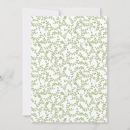 Fantasy Floral krans bruiloft uitnodiging (Achterkant)