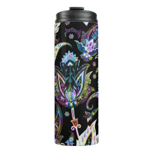 Fantasy Floral Paisley: naadloos Ornament Thermosbeker
