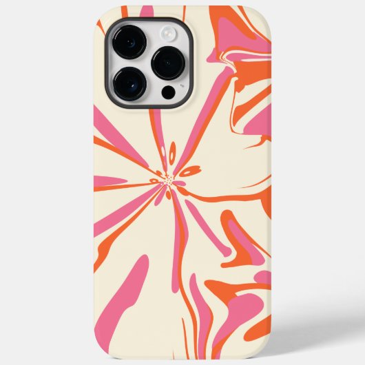 Fantasy Floral - Roze, Oranje en crème Case-Mate iPhone Case (Achterkant)