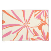 Fantasy Floral - Roze, Oranje en crème Kussensloop (Voorkant-Rechts)