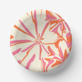 Fantasy Floral - Roze, Oranje en crème Papieren Kommen (Voorkant)